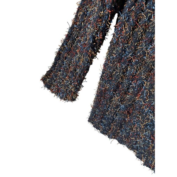 Chico's Design Women's Size 8 Black Colorful Long Sleeve Knit Winter Sweater - Picture 4 of 6